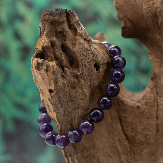 Amethyst dunkel 1A-Qual. Armband 10mm