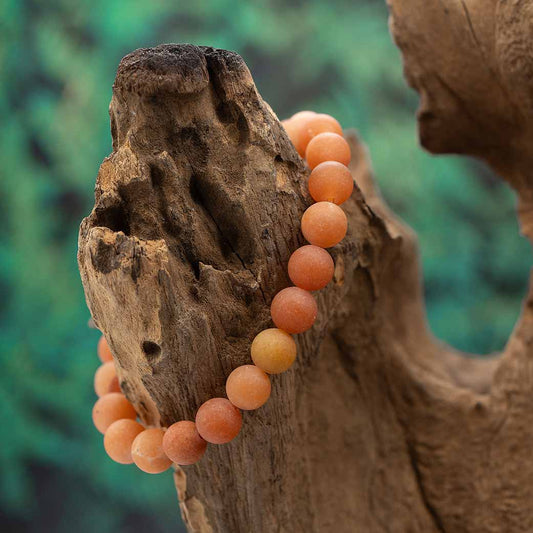 Aventurin orange matt Armband 8mm