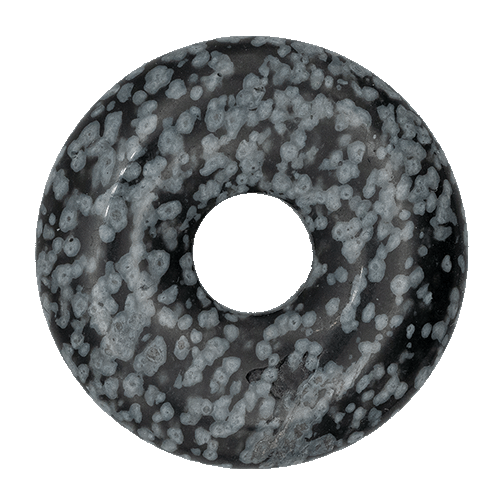 Obsidian "Schneeflockenobsidian" Donut